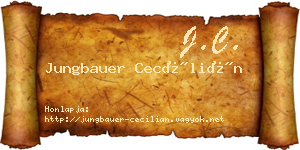 Jungbauer Cecílián névjegykártya